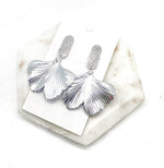 Silver Ginkgo Earrings