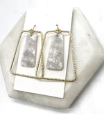 Ivory Gold Belle Chandelier Earrings