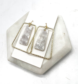 Ivory Gold Belle Chandelier Earrings