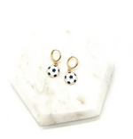 Soccer Huggie Hoop Earrings