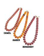 Amber Beaded Necklace with Removable Pendant Option