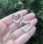 Gold Heart Statement Huggie Earrings