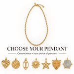 Gold Stainless Steel Thin Necklace Pendant Option