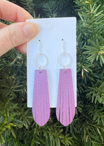 Lilac Farrah Fringe Earrings