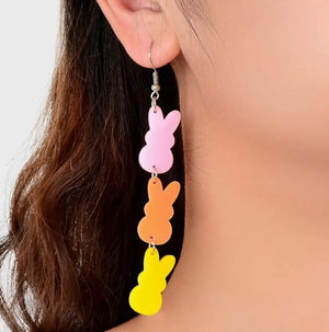 Peep Acrylic Dangle Earrings