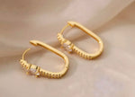Gold CZ Statement Huggie Hoop