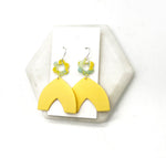 Yellow Blossom Arch Acrylic Earrings