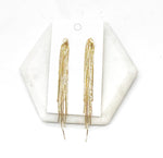 Gold Cascade Chain Earrings