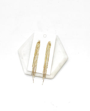 Gold Cascade Chain Earrings