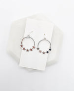 Star Hoop Metal Earrings