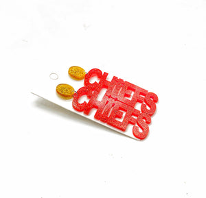 KC Chiefs Acrylic Statement Earrings