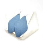 Chambray Leather Diamond Earrings
