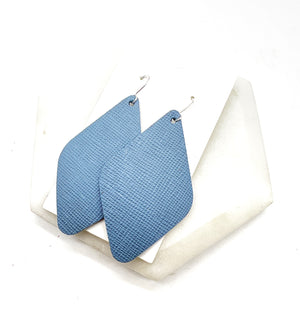 Chambray Leather Diamond Earrings