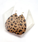 Retro Leopard Leather Teardrop