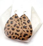 Retro Leopard Leather Teardrop