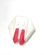 Coral Farrah Fringe Earrings