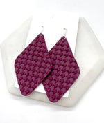 Mulberry Embossed Leather Diamond Earring