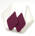 Mulberry Embossed Leather Diamond Earring