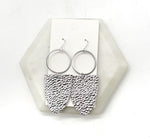 Silver Bubble Adele Leather Earrings