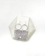 Silver Bubble Adele Leather Earrings