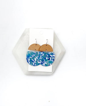 Blue Lagoon Acrylic and Wood Deco Drops