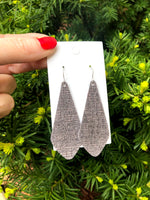 The Em Grey Etched Leather Earrings