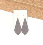 The Em Grey Etched Leather Earrings