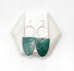 Emerald Green Adele CorkLeather Earrings