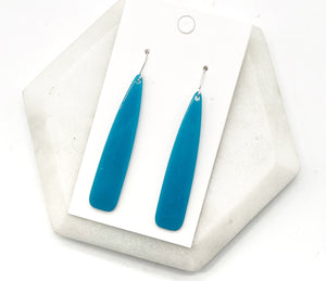 Teal Pixie Acrylic Earrings