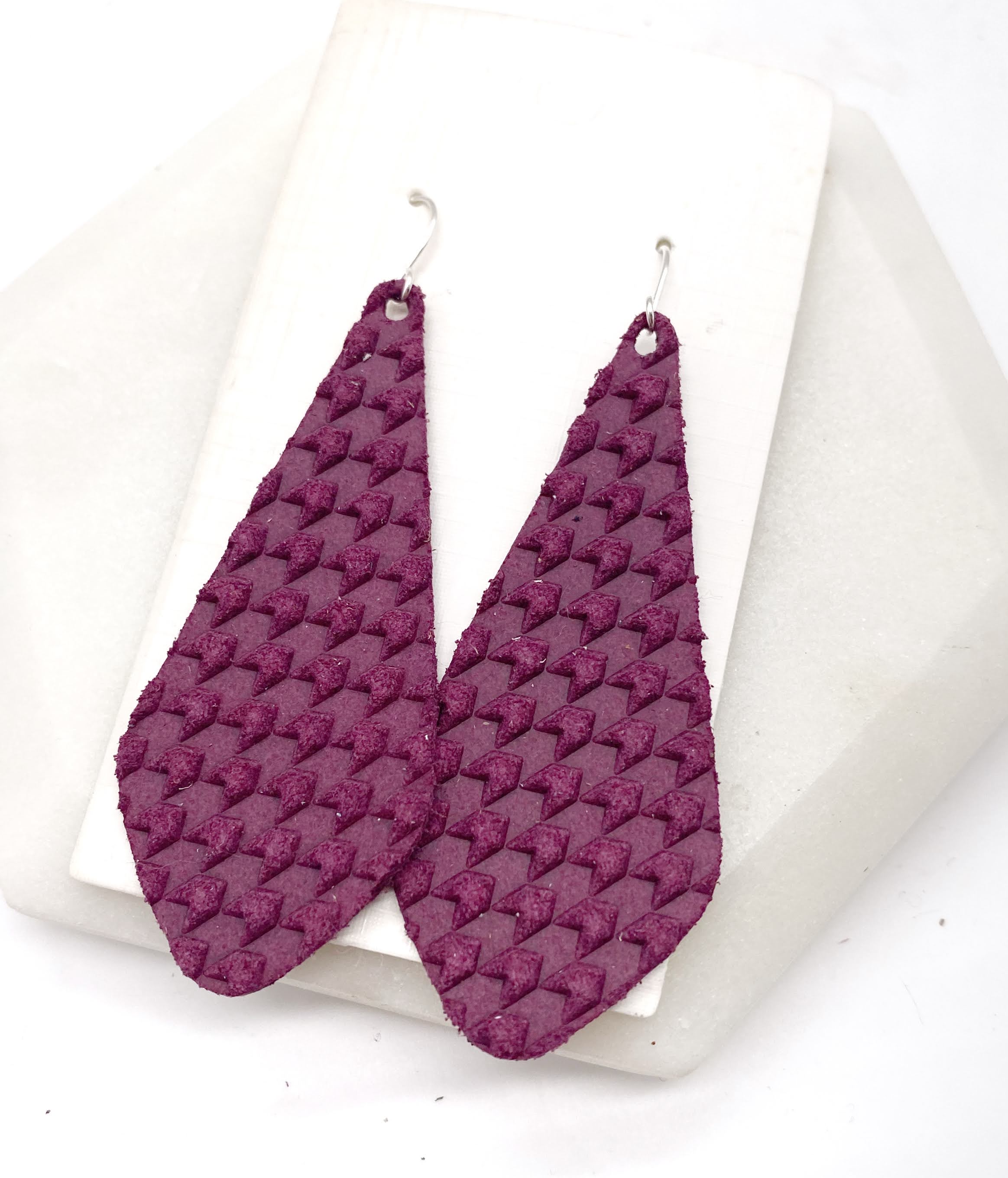 Mulberry Embossed The Em Leather Earrings