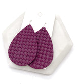 Mulberry Embossed Leather Teardrop