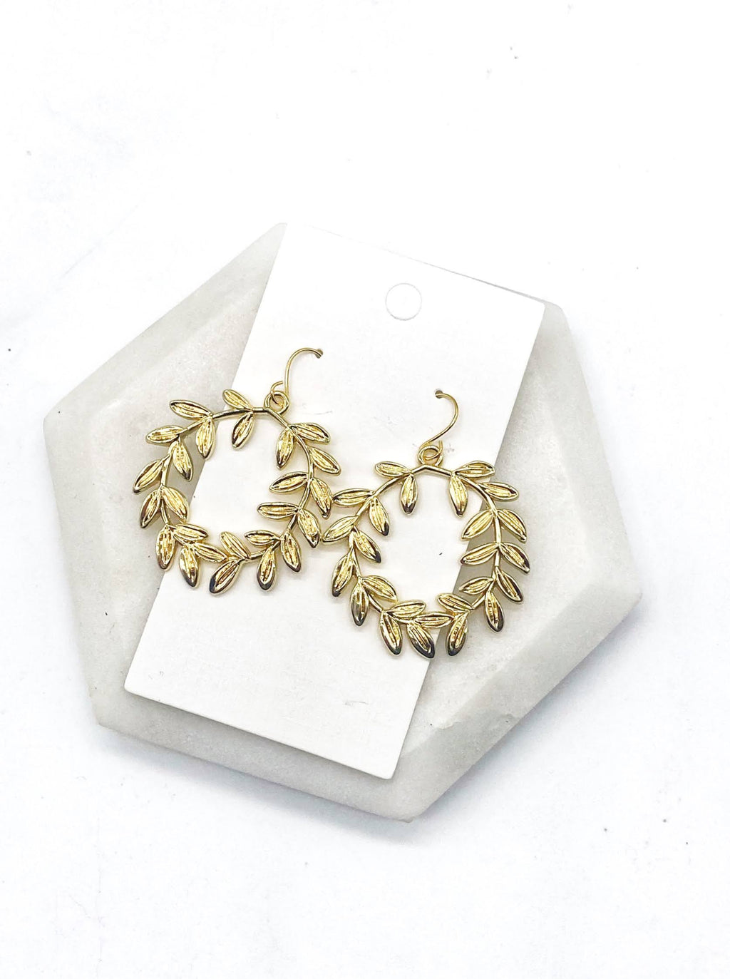 Gold Ivy Metal Earrings