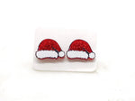 Santa hat stud earrings