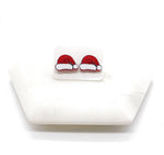 Santa hat stud earrings