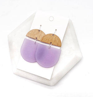 Lilac Acrylic and Wood Deco Drops