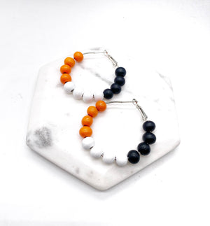 Halloween Wood Hoop Earrings