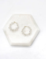 Clear Gem Hoop Earrings