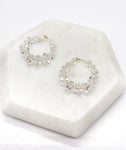 Clear Gem Hoop Earrings