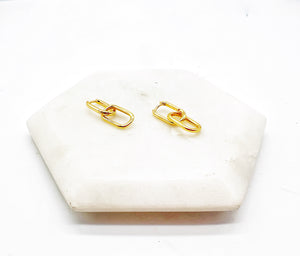 Gold Double Huggie Hoop Earrings