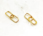 Gold Double Huggie Hoop Earrings