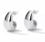 Chunky Silver Mini Hoop Earrings