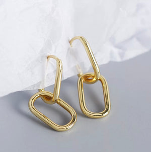 Gold Double Huggie Hoop Earrings