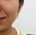 Gold Double Huggie Hoop Earrings