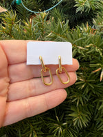 Gold Double Huggie Hoop Earrings
