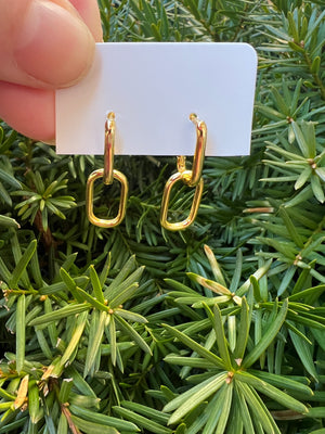 Gold Double Huggie Hoop Earrings
