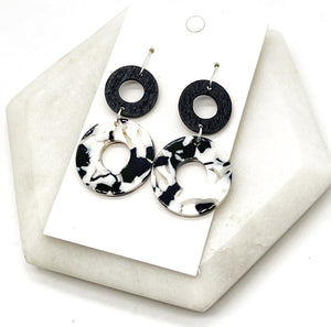 Black White Duo Earrings