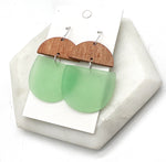 Mint Green Acrylic and Wood Deco Drops