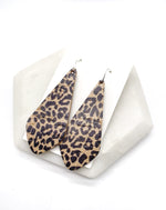 Cheetah The Em Cork Bonded to Leather Earrings