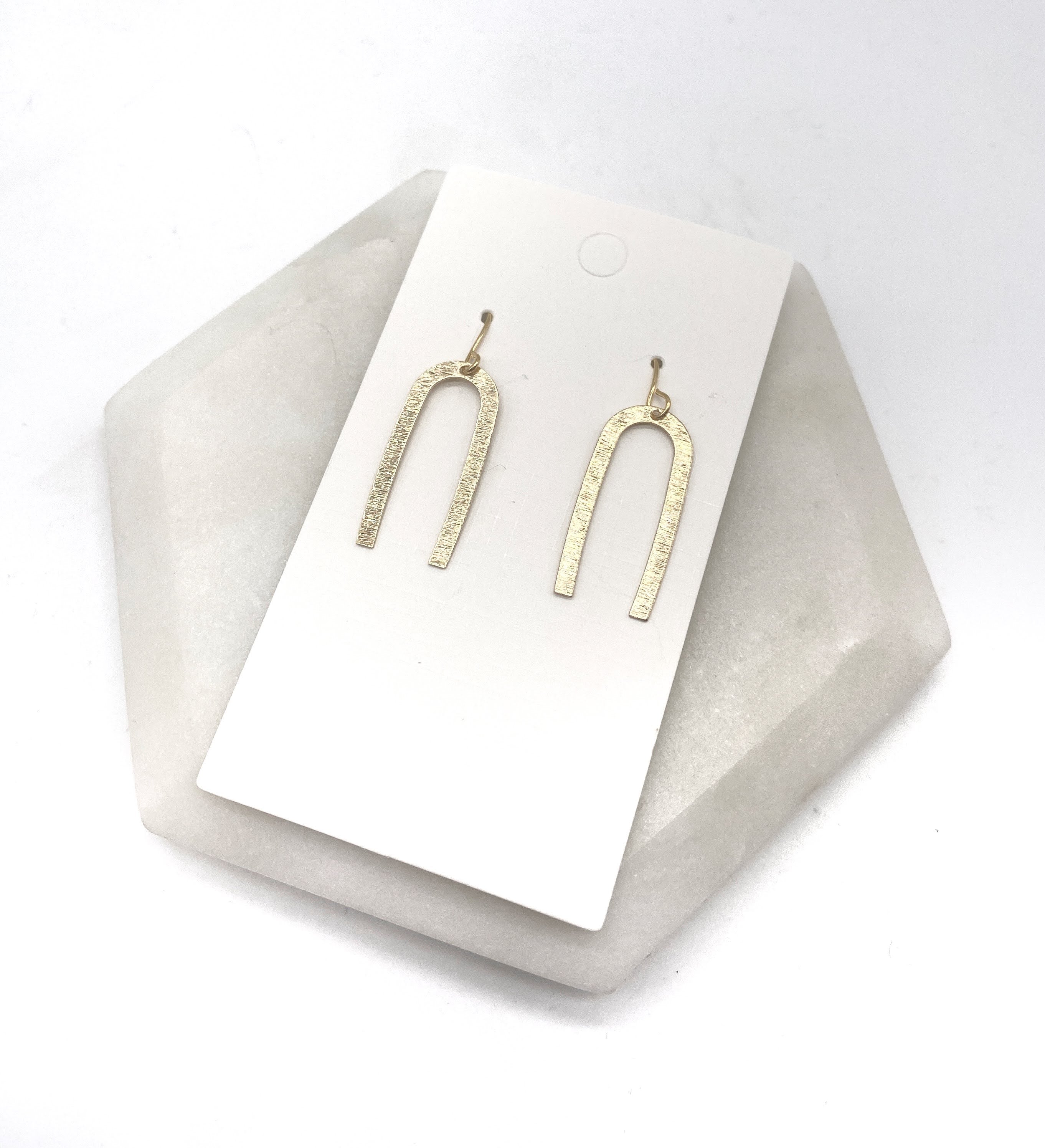 Minimalist Gold Arch Earrings