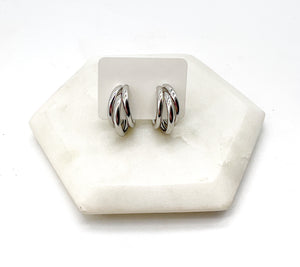 Silver Triple Hoop Earrings